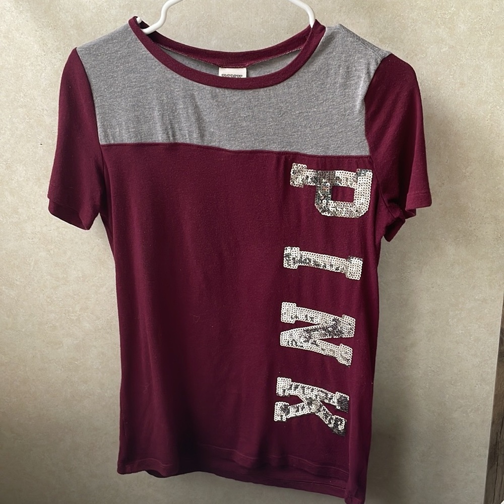 Pink sequin top